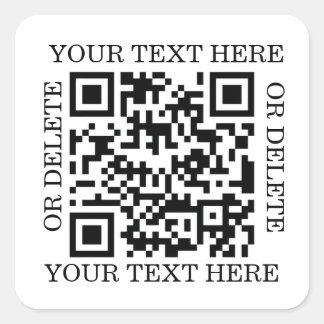 Personalized QR Code To Scan Vierkante Sticker