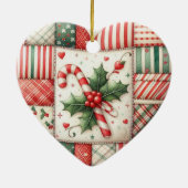 Personalized Quilter's Patchwork Star Christmas Keramisch Ornament (Achterkant)