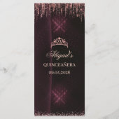 Personalized Quinceañera Menu Card | QUINCEAÑERA (Dos)