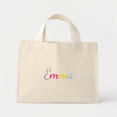 Personalized Rainbow Name Tote Bag (Devant)