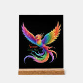 Personalized Rainbow Phoenix Name Birthdate Gift (Recto)