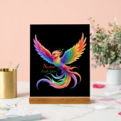Personalized Rainbow Phoenix Name Birthdate Gift (Mariage)
