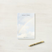 Personalized rainbow sky aesthetic dot Grid  Post-it® Notes (Op bureau)