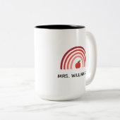 Personalized Rainbow Teacher Appreciation Mug (Devant droit)