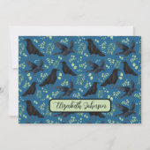 Personalized Ravens Note Card in Blue Notitiekaartje (Voorkant)