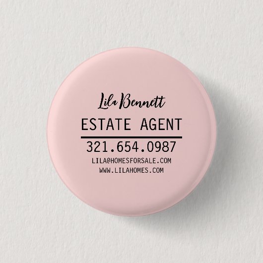 Personalized Real Estate Agent Gift Design Ronde Button 3,2 Cm (Voorkant)