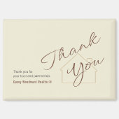 Personalized Realtor Thank You Minimalist Script  Magneet (Voorkant)