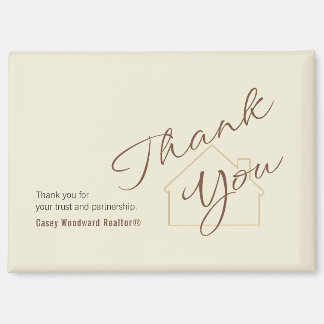 Personalized Realtor Thank You Minimalist Script  Magneet