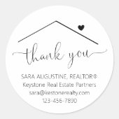Personalized Realtor Thank You Sticker (Devant)