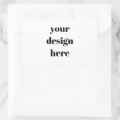 Personalized rechthoekige sticker (Tas)