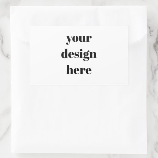 Personalized  rechthoekige sticker (Tas)