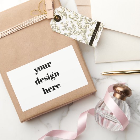 Personalized rechthoekige sticker (Geschenken)