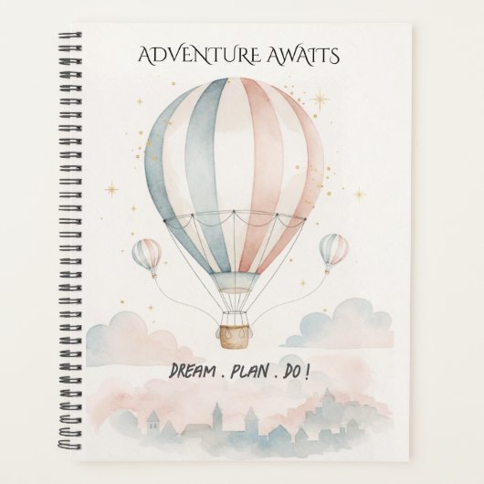 Personalized Red/Blue Stripe Hot Air Balloon (Devant)