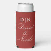 Personalized Red Can Cooler with Custom Wording (Seltzer Voorkant)