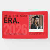 Personalized Red Graduation Photo Banner 2026 (Horizontaal)