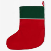 Personalized Red & Green Guest Grote Kerstsok (Achterkant)