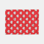 Personalized Red Love Heart Name Blanket Fleece Deken (Voorkant (Horizontaal))