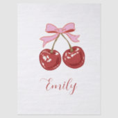  Personalized Red Pink Name Tissuepapier (Voorkant)