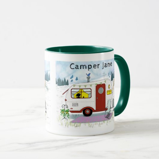 Personalized Red Trailer  Mug (Devant droit)