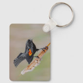 Personalized Red-Winged Blackbird Keychain (Achterkant)