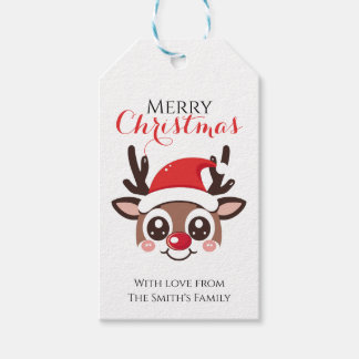 Personalized Reindeer Gift Tag – Custom Christmas Cadeaulabel