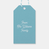 Personalized Reindeer Merry Bright Christmas Cadeaulabel (Achterkant)