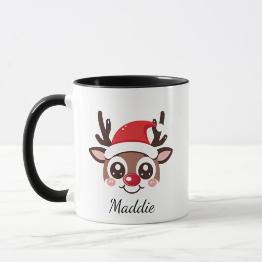 Personalized Reindeer Mug – Custom Christmas Gift Mok (Links)