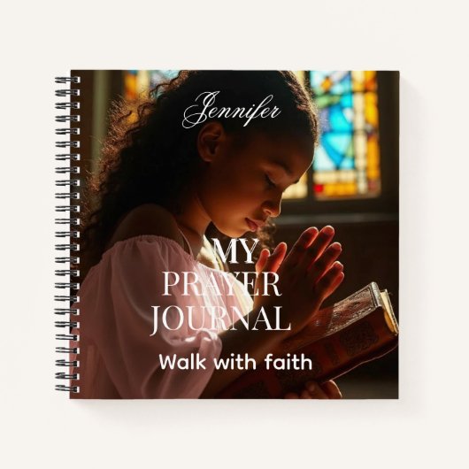 Personalized Religious photo prayer journal  Notitieboek (Voorkant)