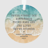 Personalized Retirement Modern Blue Ocean Beach (dos)