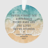 Personalized Retirement Modern Blue Ocean Beach (devant)