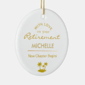 Personalized Retirement New Chapter Begins Keramisch Ornament (Rechts)