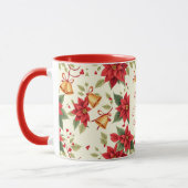 Personalized Retro Christmas Floral Mok (Links)