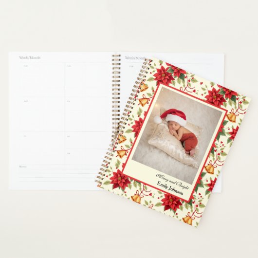 Personalized Retro Christmas Floral Stationery  (Devant avec enveloppe)