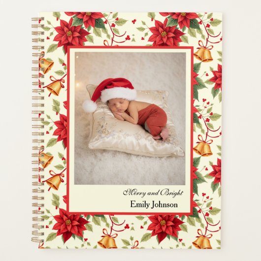 Personalized Retro Christmas Floral Stationery  (Devant)
