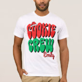Personalized Retro Cookie Crew Christmas Matching T-shirt (Voorkant)