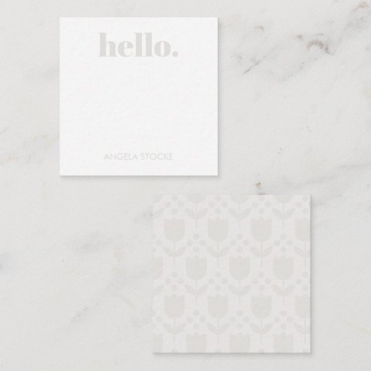 Personalized Retro Flower Notitiekaartje (Voorkant / Achterkant)