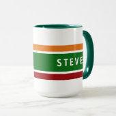 Personalized Retro Gas Station Name Coffee Gift Mok (Voorkant rechts)