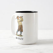 Personalized Retro Golfing Name Gift Mug (Devant gauche)