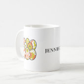 Personalized Retro Groovy Easter Egg Mug (Devant gauche)