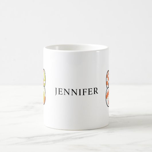 Personalized Retro Groovy Easter Egg Mug (Centre)