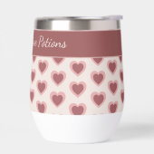 Personalized Retro Hearts Pink Burgundy (Gauche)