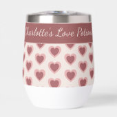 Personalized Retro Hearts Pink Burgundy (Avant)