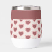 Personalized Retro Hearts Pink Burgundy (Arrière)