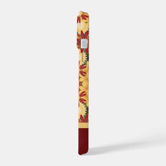 Personalized Retro Warm Floral Pattern Phone Case (Côté gauche)