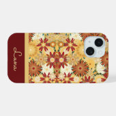 Personalized Retro Warm Floral Pattern Phone Case (Verso Horizontal)