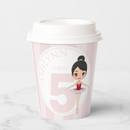 Personalized & Reusable Pink Ballet Girls Party Papieren Bekers