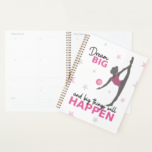 Personalized Rhythmic Gymnast Dream Big Planner wi (Devant avec enveloppe)
