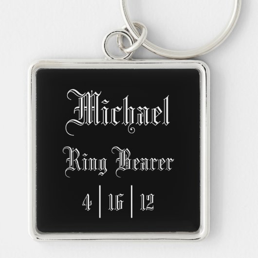 Personalized Ring Bearer Sleutelhanger (Voorkant)