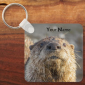 Personalized River Otter Keychain - Add Your Name (Voorkant)