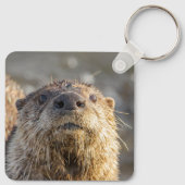 Personalized River Otter Keychain - Add Your Name (Achterkant)